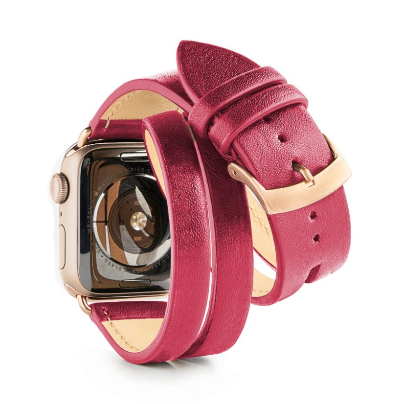 Dvojitý kožený řemínek Pure - s prořezem - Apple Watch