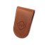 Money clip (vánoční nabídka) - Barva kůže: Hnědá (hlazená), Barva šití: Smetanová