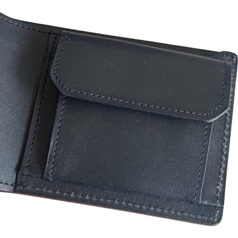 Kožená peněženka Classic - Hnědá - Navy