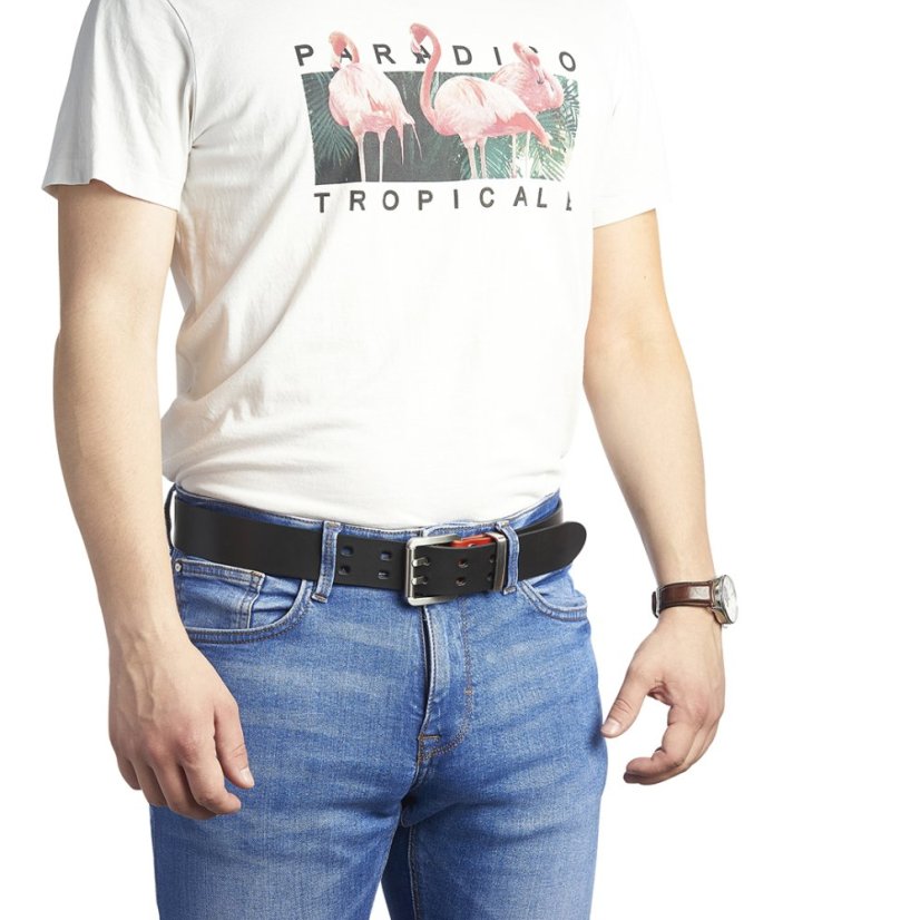 Kožený Opasek Classic hladký - dvoutrnová spona