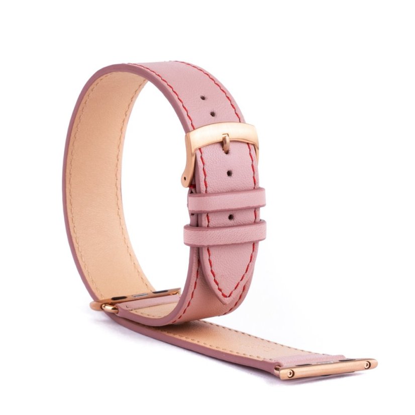 Dvojitý kožený řemínek Classic prošitý - Apple Watch