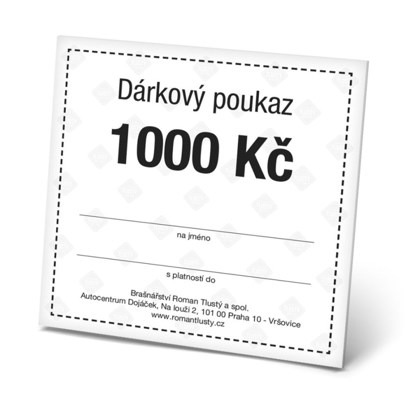Dárkový poukaz - 1000 Kč