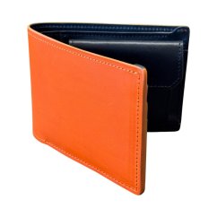 Kožená peněženka Classic oranžovo-černá