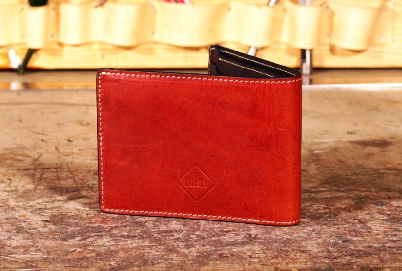 Kožená peněženka Classic (zakázková) - voskovaná