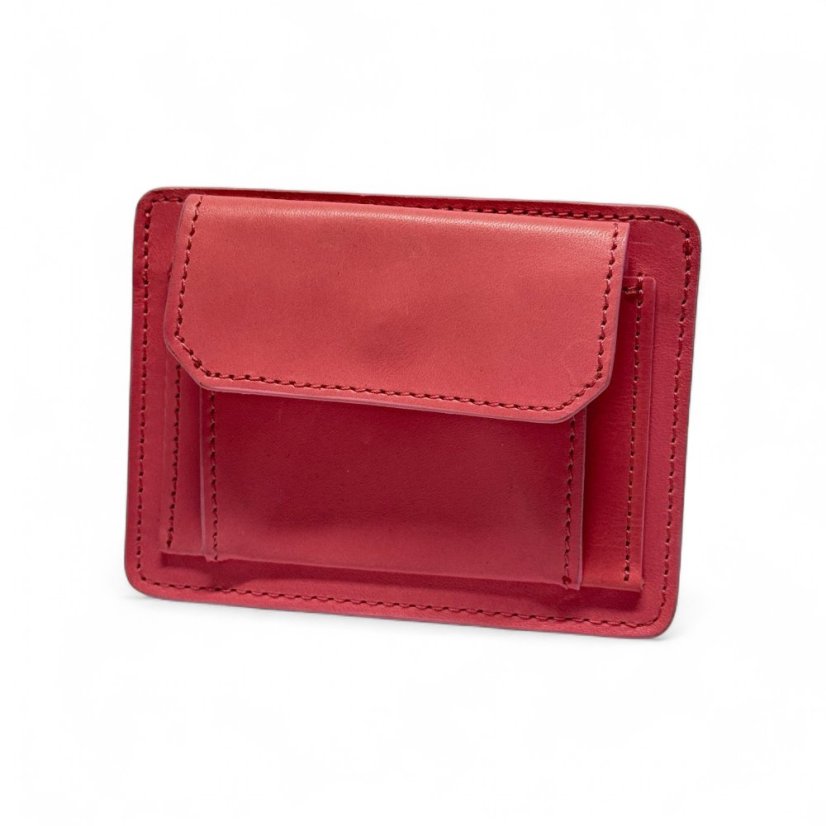 Mini peněženka s mincovníkem (ihned k odběru) - Barva kůže: Růžová