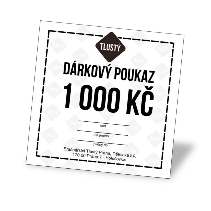 Dárkový poukaz - 1000 Kč