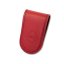 Money clip (ihned k odběru) - Barva kůže: Červená (hlazená), Barva šití: Modrá